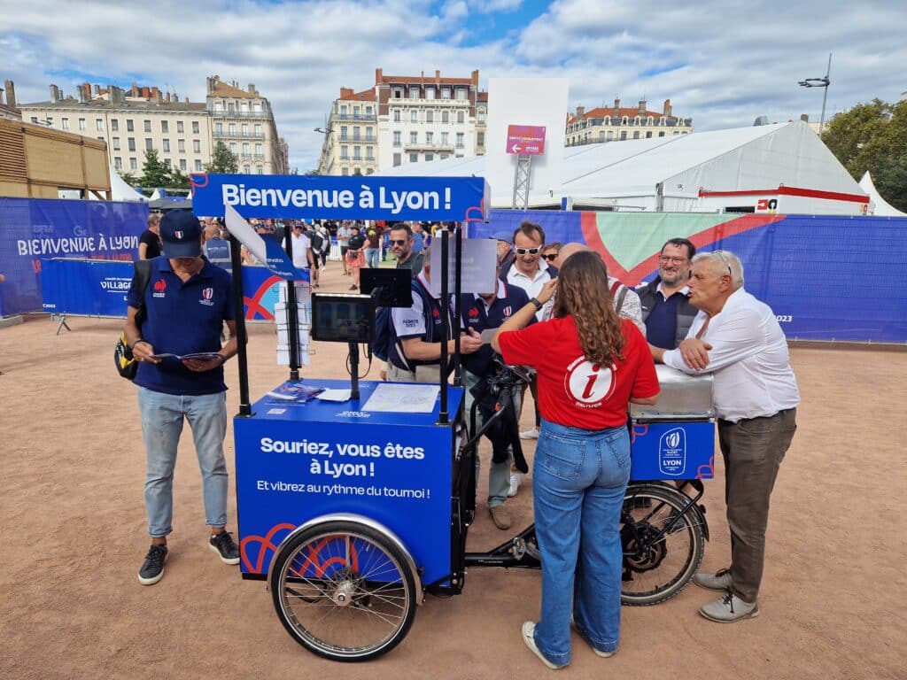 Évènement ONLYLYON Tourisme et Congrès Stand | Trajectoires Tourisme - Coupe du Monde Rugby 2023